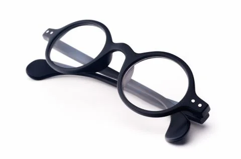 Round eyeglasses Stock Photos