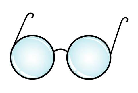 Round eyeglasses Stock Photos