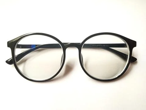 Round eyeglasses Stock Photos