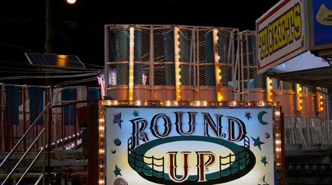 Round Up Fair Ride Stock Footage 41593529