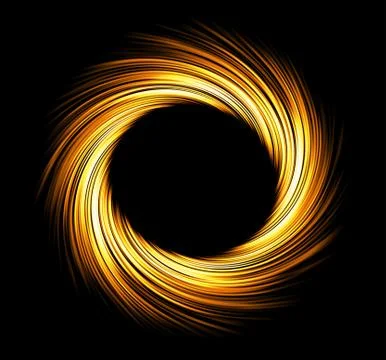 Round fire frame. Fire eclipse or fire swirl Stock Illustration