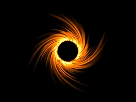 Round fire frame. Fire eclipse or fire swirl Stock Illustration