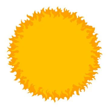 Round fire frames Illustrazione stock