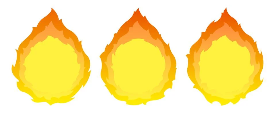 Round fire frames Stock Illustration