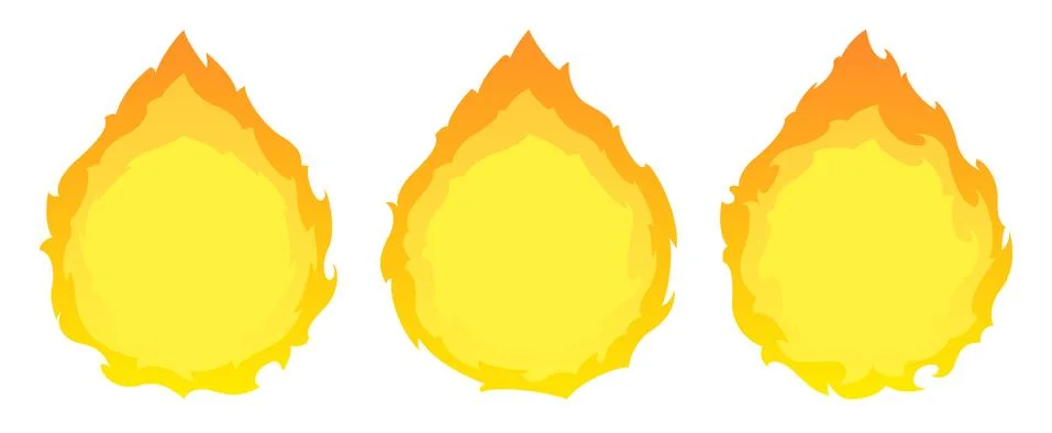 Round fire frames Stock Illustration