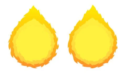 Round fire frames Stock Illustration