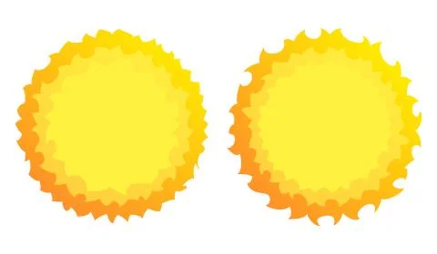 Round fire frames Stock Illustration