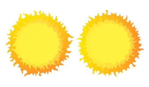 Round fire frames Illustrazione stock