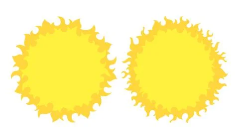 Round fire frames Illustrazione stock