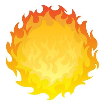 Round fireball. Design element Stock Illustration