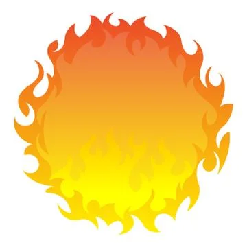 Round fireball. Design element Stock Illustration