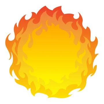Round fireball. Design element Stock Illustration