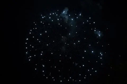 Round firework exploding Stock Photos