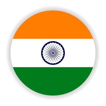 Round flag of India Illustrazione stock