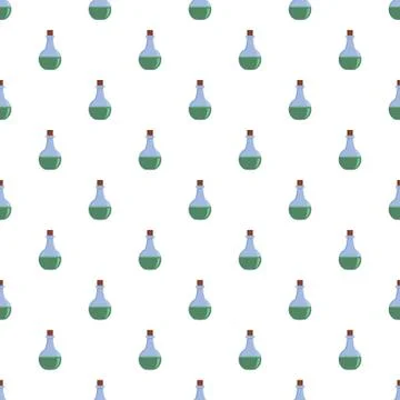 Round flask pattern seamless vector Stock Illustration