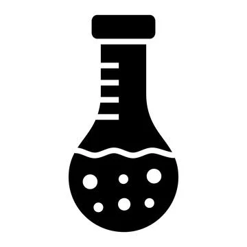 Round flask Vector Icon Design Illustration Illustrazione stock
