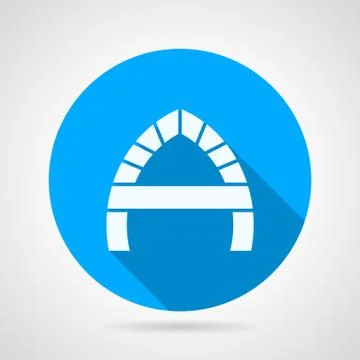 Round flat vector icon for arch Stock Illustration