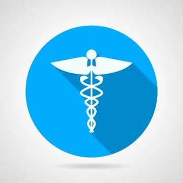 Round flat vector icon for medicine symbol Illustrazione stock