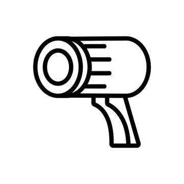 Round floodlight icon vector outline illustration Stock Illustration