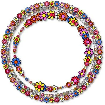 Round Floral Border Stock-Illustration