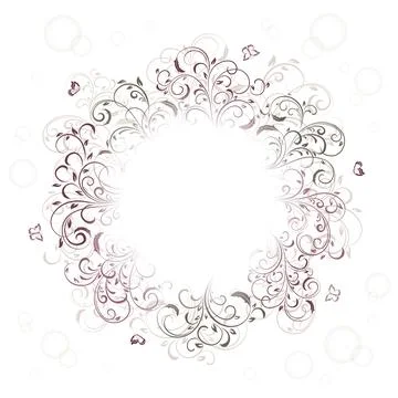 Round Floral Pattern Illustrazione stock