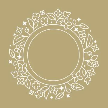 Round flourish frame Illustrazione stock