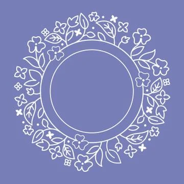 Round flourish frame Stock Illustration