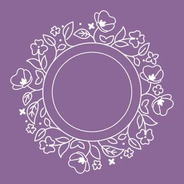 Round flourish frame Stock Illustration
