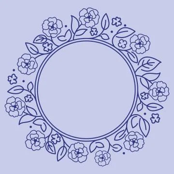 Round flourish frame Stock Illustration