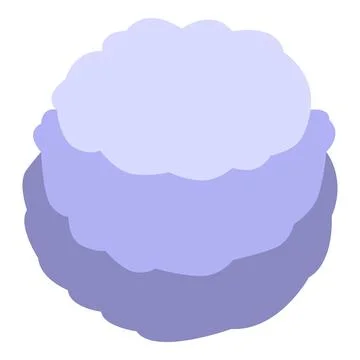 Round fluffy purple cloud floating in the sky Illustrazione stock