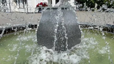Round fountain Stock Footage 247526398