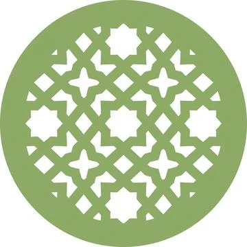 Round frame with arabic pattern. Vector イラスト素材