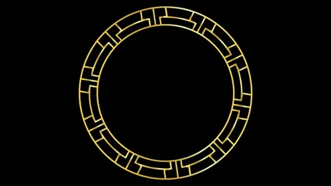 Round frame black Stock Footage 325693543