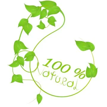 Round frame of branches with fresh green leaves Illustrazione stock