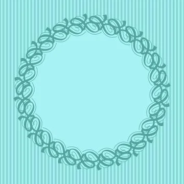 Round frame with decorative elements. Vector illustration Stock Illustration