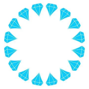Round frame of diamonds. Vector illustration Illustration