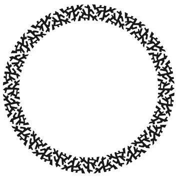 Round frame, ethnic pattern. Tribal ornament. Vector Stock Illustration