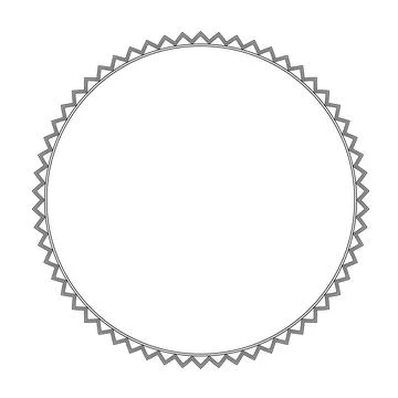 Round frame with geometric pattern for making stamps and patterns Stock Illustration