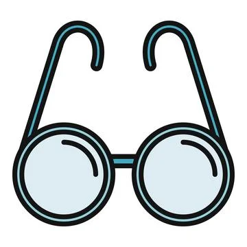 Round frame glasses offering clear vision concept Stock Illustration