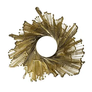 Round Frame with golden tentacles with copyspace in the middle for your design Stock Illustration