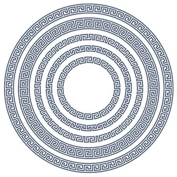 Round frame with greek pattern Stock-Illustration