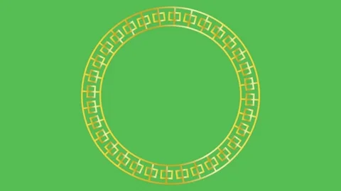 Round frame green Stock Footage 325693544