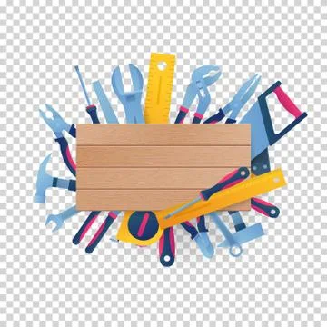 Round frame from hand instruments Stock Illustration