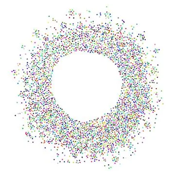 Round frame made of colorful dots Stock Illustration