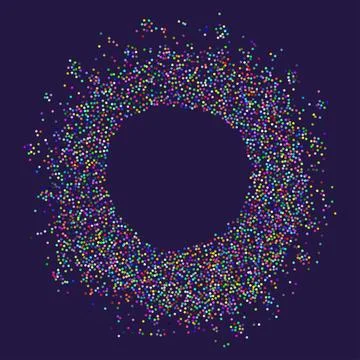 Round frame made of colorful dots Stock Illustration
