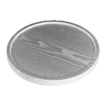 Round frame or plate shape with halftone dot effect. Stock Illustration