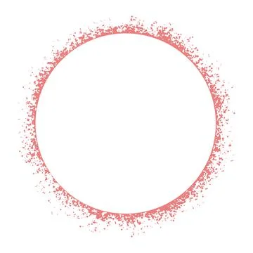 Round frame paint splatter isolated vector illustration Stock Illustration