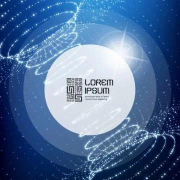 Round frame with place for text. Technology background. Graphic design. Stock Illustration