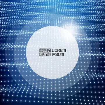 Round frame with place for text. Technology background. Graphic design. Stock Illustration