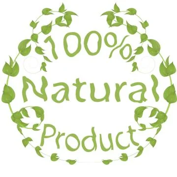 Round frame of stems with leaves Vector eps10. Stock Illustration